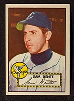 1952 Topps #304 Sam Dente Chicago White Sox - Front