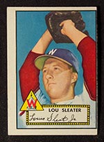 1952 Topps #306 Lou Sleater Washington Senators - Front
