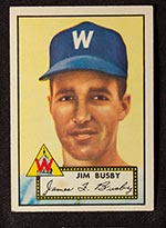 1952 Topps #309 Jim Busby Washington Senators - Front