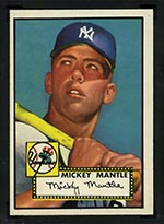 1952 Topps #311 Mickey Mantle New York Yankees - Front