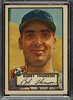 1952 Topps #313 Bobby Thomson (Type II) New York Giants - Front