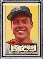 1952 Topps #320 John Rutherford Brooklyn Dodgers - Front