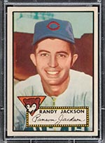 1952 Topps #322 Randy Jackson Chicago Cubs - Front