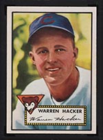 1952 Topps #324 Warren Hacker Chicago Cubs - Front