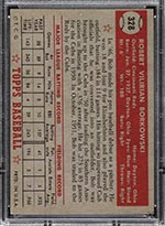1952 Topps #328 Bob Borkowski Cincinnati Reds - Back