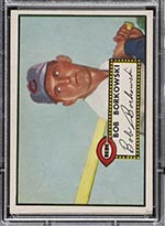 1952 Topps #328 Bob Borkowski Cincinnati Reds - Front