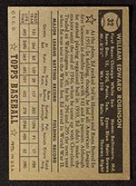 1952 Topps #32 Eddie Robinson Chicago White Sox - Black Back