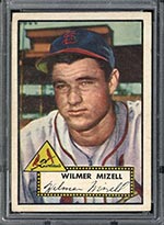 1952 Topps #334 Wilmer Mizell St. Louis Cardinals - Front