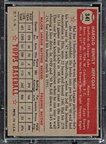 1952 Topps #341 Hal Jeffcoat Chicago Cubs - Back