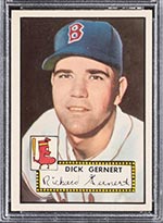 1952 Topps #343 Dick Gernert Boston Red Sox - Front