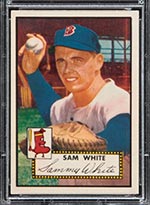 1952 Topps #345 Sam White Boston Red Sox - Front