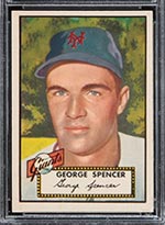 1952 Topps #346 George Spencer New York Giants - Front
