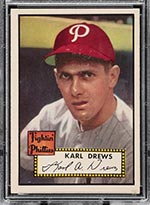 1952 Topps #352 Karl Drews Philadelphia Phillies - Front