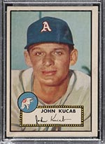 1952 Topps #358 John Kucab Philadelphia Athletics - Front