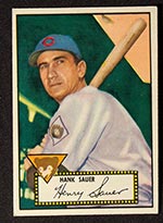 1952 Topps #35 Hank Sauer Chicago Cubs - Front