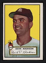 1952 Topps #366 Dave Madison St. Louis Browns - Front