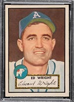 1952 Topps #368 Ed Wright Philadelphia Athletics - Front