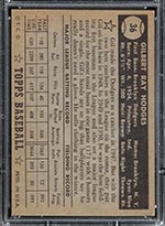 1952 Topps #36 Gil Hodges Brooklyn Dodgers - Black Back