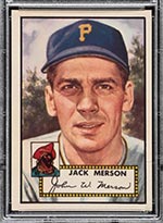 1952 Topps #375 Jack Merson Pittsburgh Pirates - Front