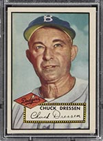 1952 Topps #377 Chuck Dressen Brooklyn Dodgers - Front