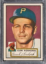 1952 Topps #380 Clem Koshorek Pittsburgh Pirates - Front
