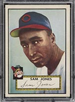 1952 Topps #382 Sam Jones Cleveland Indians - Front