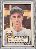 1952 Topps #384 Frank Crosetti New York Yankees - Front