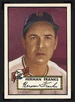 1952 Topps #385 Herman Franks New York Giants - Front