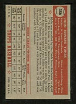 1952 Topps #386 Eddie Yuhas St. Louis Cardinals - Back