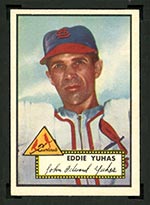 1952 Topps #386 Eddie Yuhas St. Louis Cardinals - Front