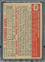 1952 Topps #390 Glenn Nelson Brooklyn Dodgers - Back