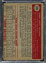 1952 Topps #392 Hoyt Wilhelm New York Giants - Back