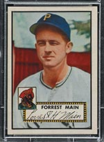 1952 Topps #397 Forrest Main Pittsburgh Pirates - Front
