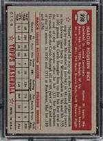 1952 Topps #398 Hal Rice St. Louis Cardinals - Back