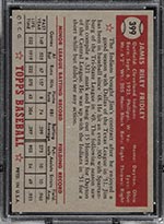 1952 Topps #399 Jim Fridley Cleveland Indians - Back