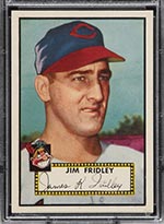 1952 Topps #399 Jim Fridley Cleveland Indians - Front