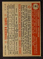 1952 Topps #41 Bob Wellman Philadelphia Athletics - Red Back