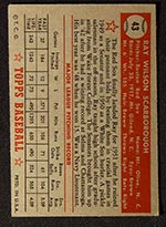 1952 Topps #43 Ray Scarborough Boston Red Sox - Red Back