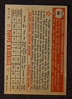 1952 Topps #46 Gordon Goldsberry St. Louis Browns - Red Back