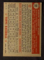1952 Topps #50 Marv Rickert Chicago White Sox - Red Back