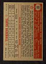 1952 Topps #53 Chris Van Cuyk Brooklyn Dodgers - Red Back