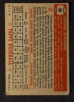 1952 Topps #56 Tommy Glaviano St. Louis Cardinals - Red Back