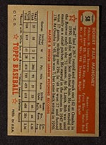 1952 Topps #58 Bob Mahoney St. Louis Browns - Red Back