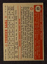 1952 Topps #63 Howie Pollet Pittsburgh Pirates - Red Back