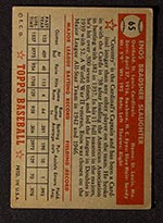 1952 Topps #65 Enos Slaughter St. Louis Cardinals - Red Back