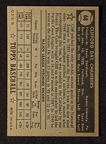 1952 Topps #68 Cliff Chambers St. Louis Cardinals - Black Back