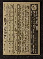 1952 Topps #72 Karl Olson Boston Red Sox - Black Back