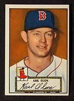 1952 Topps #72 Karl Olson Boston Red Sox - Front