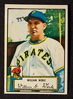 1952 Topps #73 William Werle Pittsburgh Pirates - Front