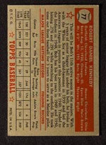 1952 Topps #77 Bob Kennedy Cleveland Indians - Red Back